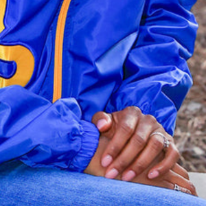 Custom SGRHO Reversible Line <b>Jacket</b> for <b>Women</b> Sigma Gamma Rho Greek Sorority Blue Gold <b>Zip</b> <b>Up</b> Windbreaker Casual Outerwear - Product Image 5
