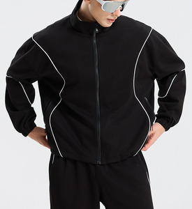 OEM Streetwear Manufacturer Customized Logo Full Zipper up Casual Reflective Nylon Waterproof Windbreaker <b>Jacket</b> <b>for</b> <b>Men</b> - Product Image 3