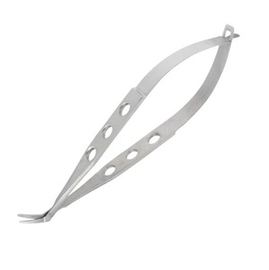 Ciseaux de micro-transplantation corneenne courbés à droite en acier inoxydable, instruments chirurgicaux ophtalmiques - Product Image 2