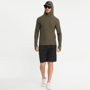 Camisetas de Pesca UPF50+ de Poliéster, Protección Solar, Impermeables, de Secado Rápido, Camisa con Capucha UV, Camisetas de Pesca de Alto Rendimiento - Product Image 1