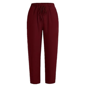 2026 Top Trendy men's Burgundy <b>Hospital</b> <b>Scrub</b> Pants Cotton Polyester Woven Drawstring Waist Uniform Pants - Product Image 5
