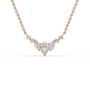 จี้เพชรทรงลูกแพร์เจียระไนแบบบริลเลียนต์ น้ำหนัก 0.84 กะรัต เพชรเพาะเลี้ยงในห้องปฏิบัติการ ตัวเรือนทองคำแท้ 14K สำหรับผู้หญิง ได้รับการรับรองจาก IGI - Product Image 2