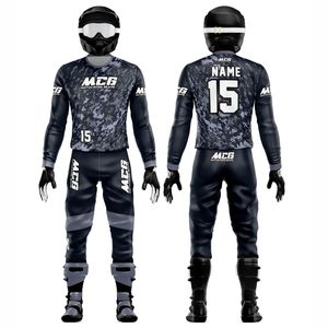 Traje de Motocross para Hombre de Alta Calidad en Tela de Nailon y Poliéster, Nuevo Diseño Vintage con Impresión por Sublimación en Color Neón, Jersey y Pantalones para Carreras MX - Product Image 1