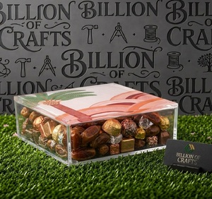 Boîte cadeau personnalisée en acrylique pour dattes, fruits secs, desserts, chocolats, emballage cadeau Ramadan Eid, conteneur de stockage alimentaire haut de gamme - Product Image 5