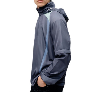 Casual Style Men Lightweight Quarter Zip Windbreaker Jacket Breathable Sports Running Pullover OEM <b>Athletic</b> Training Wear Supply - Product Image 2