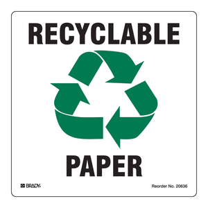 Étiquettes adhésives en papier recyclable écologiques Brady pour usage en laboratoire et industriel - Product Image 1