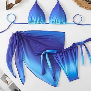 Ensemble de bikini 3 pièces pour femmes, tendance du moment, logo personnalisé, respirant, prix de gros, léger, dernières créations, vêtements de plage - Product Image 2