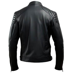 2026 Best <b>Men's</b> Biker Stand Collar Zip-up <b>Leather</b> <b>Jacket</b> Waterproof and Breathable With Zipper Closure Plus Size <b>jacket</b> for <b>men</b> - Product Image 2
