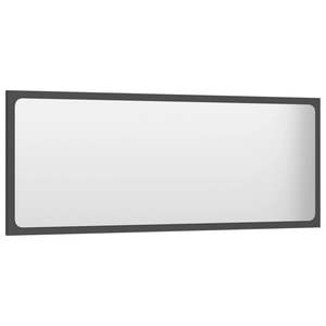Espejo de baño gris 39,4 "x 0,6" x 14,6 "Espejos de baño Premium de madera de ingeniería - Product Image 3