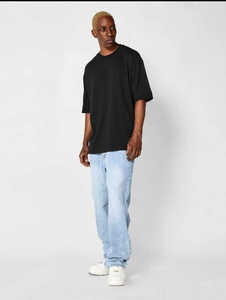 T-shirt homme marron foncé uni, coupe décontractée et ample, manches courtes, col rond, basique - Product Image 2