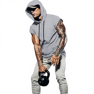Men Summer Sleeveless Quick Dry Breathable Gym Fitness Training Hoodies Comfortable Design High Quality Gym Hoodies - Product Image 6