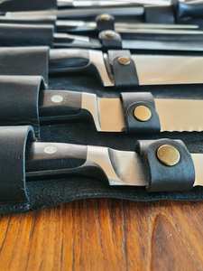 Sac de rangement pour couteaux de chef en cuir véritable, organiseur d'outils culinaires professionnels, étui de voyage, protection anti-odeurs - Product Image 3