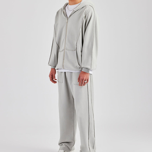 Ensemble de survêtement d'hiver pour homme de haute qualité, veste et pantalon athlétiques, respirant, léger, imprimé, pour le jogging, la course à pied, la remise en forme et l'entraînement - Product Image 1