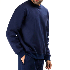 Wholesale Custom Logo Men Plus Size Cotton Blank <b>Plain</b> <b>Tracksuit</b> Cropped Boxy Hoodie and Flared Sweatpants Set - Product Image 5