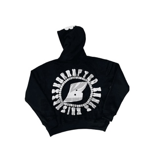 เสื้อฮู้ดดี้ผู้ชายพิมพ์ลายปักโลโก้ตามสั่ง ผ้าฟลีซเนื้อหนัก 450gsm ผ้าฝ้าย 100% ทรงโอเวอร์ไซส์สำหรับผู้ชาย - Product Image 2