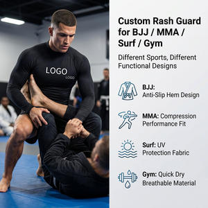 Five B New <b>Mock</b> <b>Neck</b> Compression Shirt Custom Rash Guard MMA BJJ 87% Polyester 13% Elastane Athletic Base Layer Stretch <b>Top</b> - Product Image 4