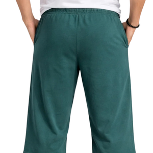 Custom <b>Mens</b> Green Cotton <b>Fleece</b> Bermuda <b>Shorts</b> Elastic Waist Drawstring Side Pockets Easy Fit Casual Daily Wholesale Long <b>Shorts</b> - Product Image 3