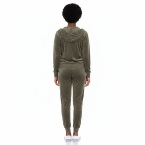 Conjunto de Dos Piezas F5933 de Invierno, Sudadera Corta con Cierre y Pantalones Deportivos Antibacterianos, Diseño Personalizado, Ropa Deportiva Urbana para Mujer - Product Image 3