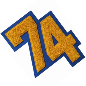 Trendy Chenille Patch for Garments Soft Embroidery Custom Logo Iron -On Chenille Patch Premium Durable - Product Image 3