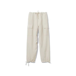 <b>Men</b>’s Oversized <b>Cream</b> Utility Set Pocket T Shirt and Wide Leg <b>Cargo</b> Pants Minimalist Streetwear Co Ord Outfit - Product Image 1