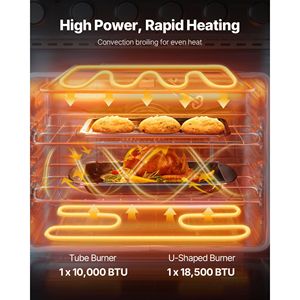 30-Inch Freestanding Stainless Steel Gas <b>Range</b> Oven with 5 Sealed Cooktop Burners and Easy Reach Racks Oven Stove - Product Image 4