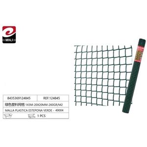 Malla Plástica Verde 1x3M - 20x20MM - 260GR/M2 49004, Malla de Jardín 20x20MM - Product Image 1