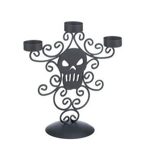 Candelabro Vintage de Hierro Negro con Diseño de Telaraña para Halloween, con Tres Brazos, para Decoración del Hogar - Product Image 5