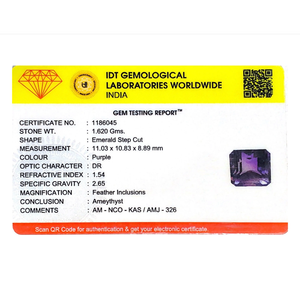 8.1 Carat Natural Amethyst Loose Gemstone Faceted Heart Cut for Fine Jewelry - Product Image 4
