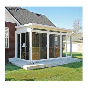 Casa de sombra de aleación de aluminio transparente, habitación de vidrio templado, <span class=keywords><strong>terraza</strong></span>, sala de sol europea, venta personalizada al aire libre, techo técnico gráfico - Product Image 5