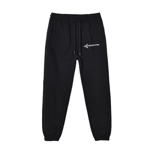 DAIZEN STAR Men's Dark Green Cotton High-quality Knitted Quick Dry Sweatpants Elastic Waist Drawstring Casual Joggers Side - Product Image 1