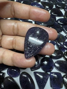 Cabochon en Iolite Violette Profonde Naturelle et Pierre de Soleil, Pierre Semi-Précieuse en Vrac pour la Fabrication de Bijoux Faits Main, Produit en Gros, Décoration d'Intérieur - Product Image 5