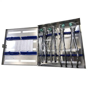 Kit de 4 Piezas de Fórceps Dentales Manuales Reutilizables de Acero Inoxidable para Extracción Mínimamente Invasiva, con Certificación CE - Product Image 3