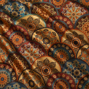Organic Floral Printed Jacquard Brocade Fabric Silk Cotton Medium <b>Weight</b> Breathable Home Textile Woven - Product Image 4