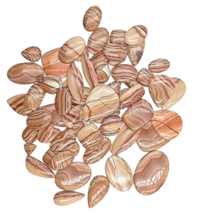 Lot en gros de cabochons en dolomite à ondulations naturelles, pierres précieuses en vrac pour la fabrication de bijoux, formes variées, faites à la main, certifiées, personnalisables - Product Image 3