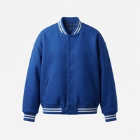 Vestes de baseball en laine unies personnalisées avec logo, style rétro décontracté, pour hommes, idéales pour l'hiver et les clubs