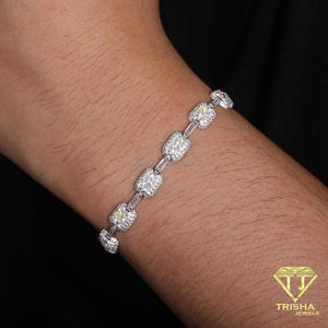 Bracelet moderne style glacé avec maillons géométriques pour importateurs, distributeurs et bijouteries destiné aux acheteurs en gros - Product Image 3