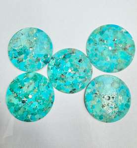 Cadran de montre en pierre turquoise, cadran de montre automatique, 28,50 mm, épaisseur 1 mm, disque rond en pierre précieuse - Product Image 4