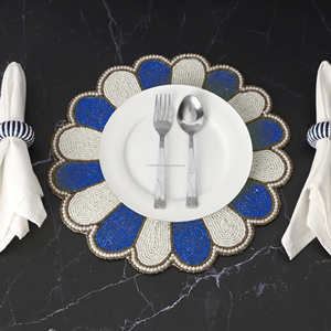 แผ่นรองจานทรงกลมสำหรับงานปาร์ตี้และฟังก์ชันอื่นๆแผ่นรองจานทำจากแก้วดีไซน์แบบที่ดีที่สุด - Product Image 2