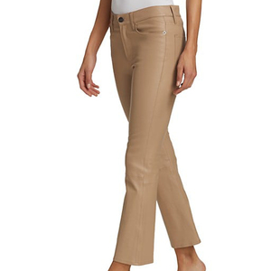 Pantalon en cuir pour femme, de haute qualité, confortable, respirant, imperméable, coupe-vent, poches personnalisées, coupe ajustée, OEM - Product Image 4