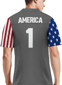 Maillots de football sublimés personnalisés USA Maillot de football sublimé pour hommes Col en V Manches courtes - Product Image 6