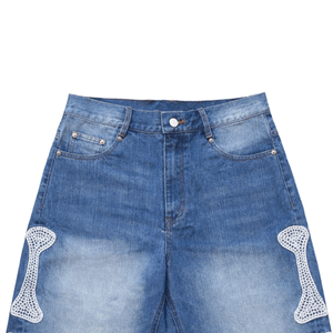 Fabricante de Shorts de Mezclilla con Pedrería de Marca Privada, Soluciones Personalizadas de Embellecimiento, Empaque, Muestras y Etiquetado - Product Image 3