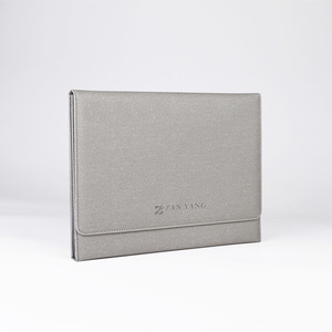 Classic Gray Leather <b>Document</b> Bag Accordion <b>Folder</b> - Product Image 4