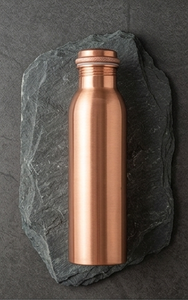 Metal Simple Shiny Copper Water <b>Bottle</b> With Glass for Ayurveda Health Benefits Drinking Water Copper Water <b>Bottle</b> and Glass Set - Product Image 3