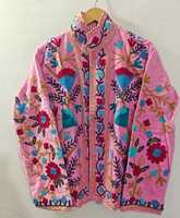 Veste universitaire d'hiver pour femme, luxueuse, motif léopard lumineux, avec logo sur le devant, style bohème, matelassée, séchage rapide, pour l'extérieur, colorée, vintage, en coton, ethnique