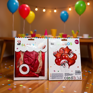 Globos Rojos Combinados para Fiesta, Globos Decorativos Premium - Product Image 3