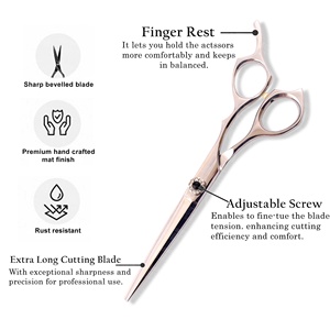 Ciseaux de coiffure de qualité professionnelle, outils de coupe conçus pour les stylistes de salon recherchant une coupe précise et fluide. - Product Image 3