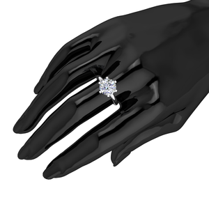 Anillo de Compromiso y Boda de Lujo Divya Creations para Mujer, con Diamante Cultivado en Laboratorio de 2.38 Quilates, Color E, Corte Brillante, Plata 925 - Product Image 2