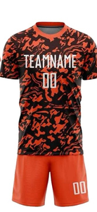 Ensemble de maillots de football personnalisés sublimés unisexe à manches courtes, imprimé géométrique, 100% polyester, toutes saisons, vêtements d'équipe pour adultes - Product Image 3
