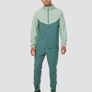 Ensemble coupe-vent vintage pour homme, respirant, en polaire légère, décontracté, grande taille, séchage rapide, design 2-en-1, à capuche, imperméable - Product Image 2