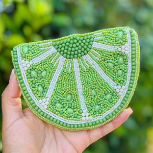 Monedero Rojo Clásico Hecho a Mano con Cuentas y Patrón de Dibujos Animados, Inicial N, Bolsa para Monedas con Letra del Alfabeto, Cartera con Cremallera y Monograma Personalizado, Bolsa para Semillas - Product Image 2